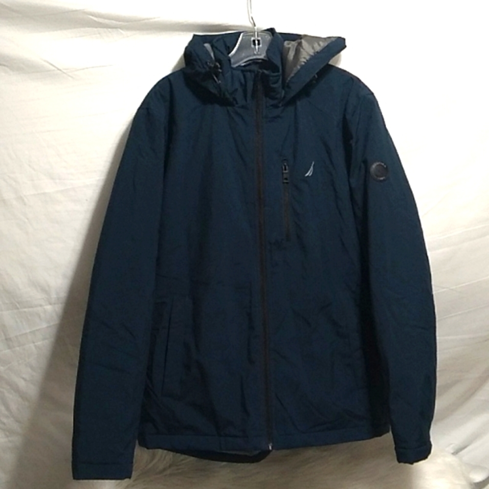 (D-13) SALE! Nautica Waterproof Coat W/Hood Sz.M Gently Worn